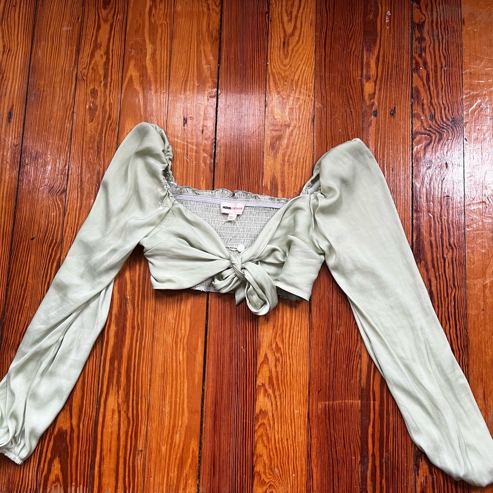 Mint green crop top